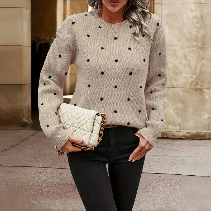 Clara | Strickpullover mit kleinen Punkten