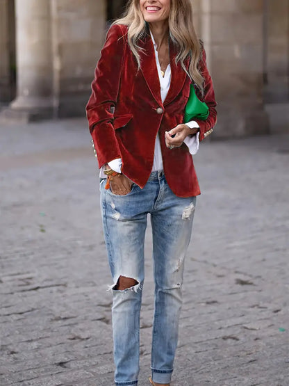 JULISSA | ELEGANTER VELVET BLAZER