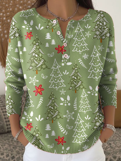 IRIS - Weihnachts-Pullover mit Knöpfen