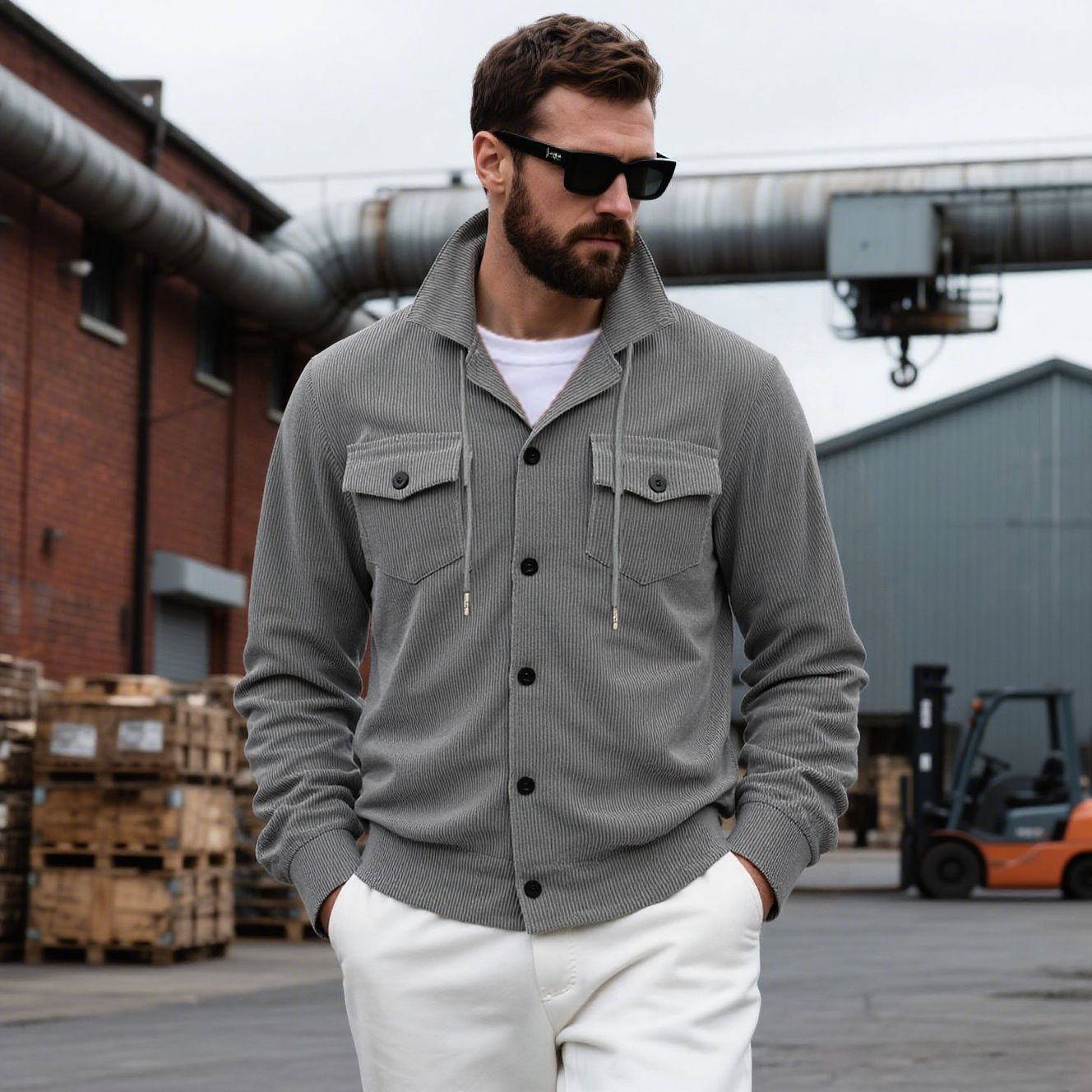Bruno™ | Cordjacke mit Knöpfen