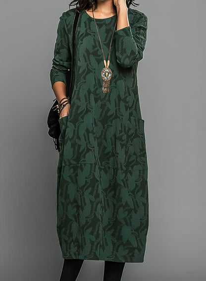 Cassie | Lässiges Winterkleid mit Rundhalsausschnitt