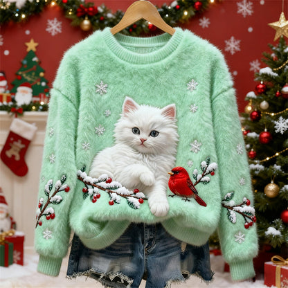 Winterzauber Katzenpullover