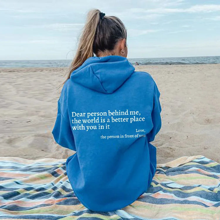 FEMMEHAUS LIEBE PERSON HINTER MIR HOODIE