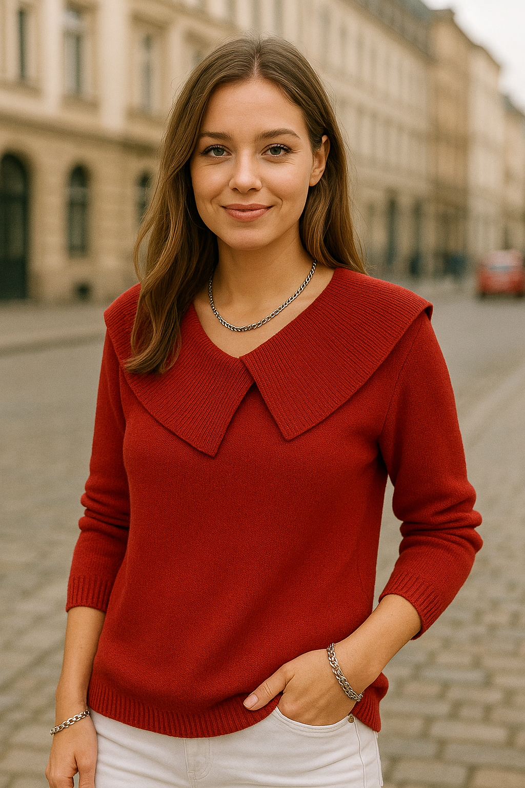 Lucy | Warmer Pullover mit weichem Kragen