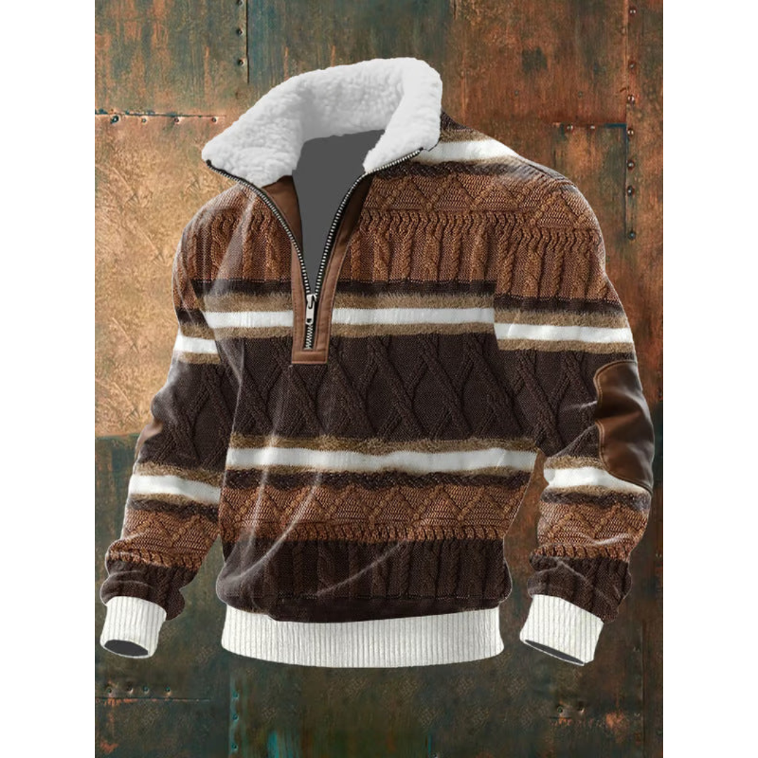 SILVORO | HOCHHALS-PULLOVER AUS FLEECE