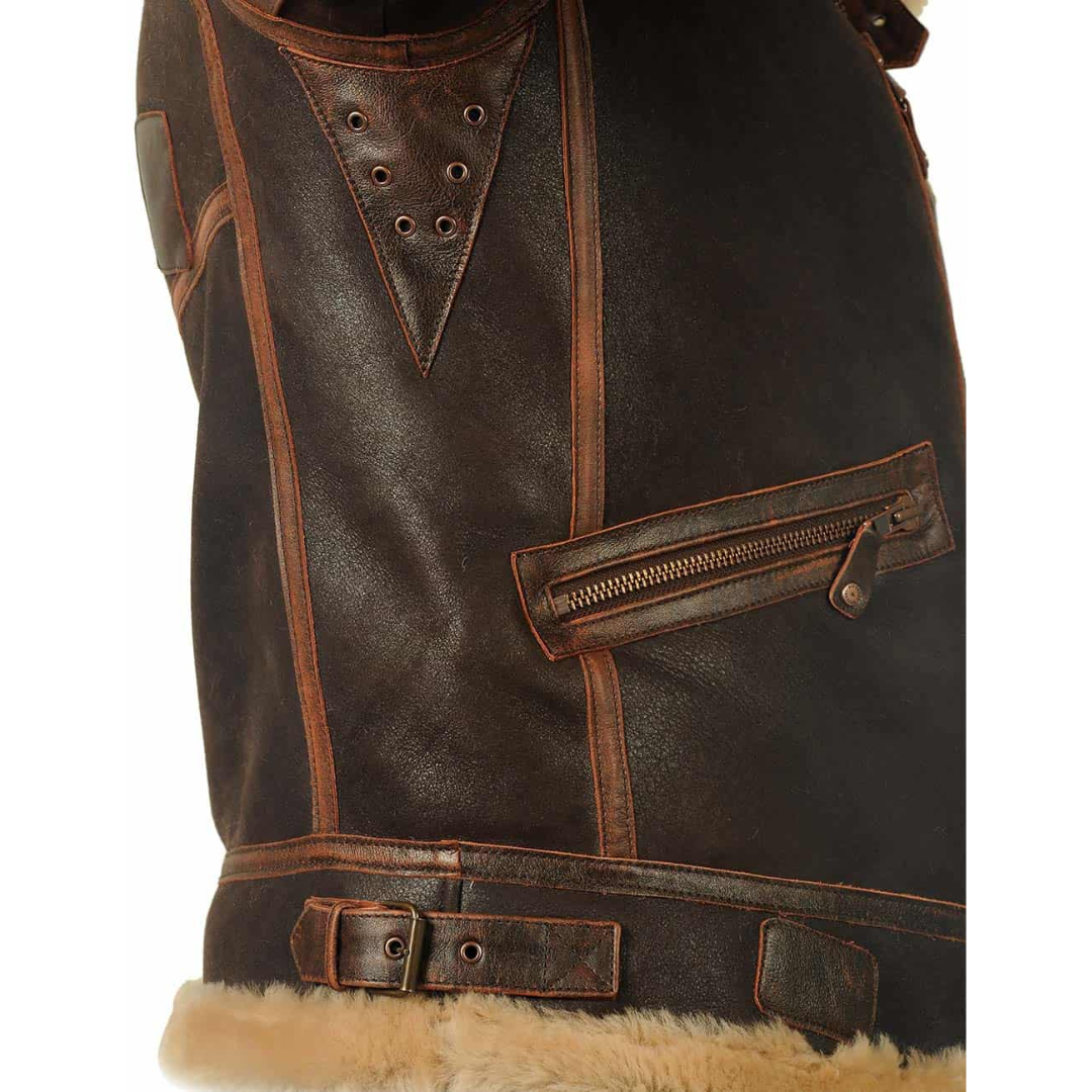 Maverick | Eleganter Leder-Mantel