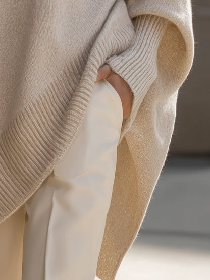 Ellen | Oversize Strick-Poncho-Pullover