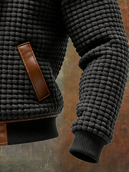 Vanhouten™ | Texturierte Jacke mit geprägter Kunstlederoberfläche