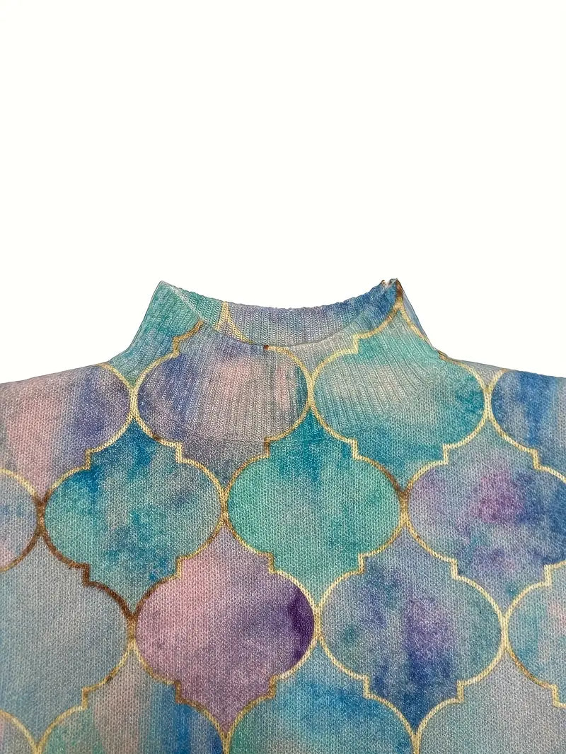 Erica – Pullover Aurora Glow mit goldenen Details