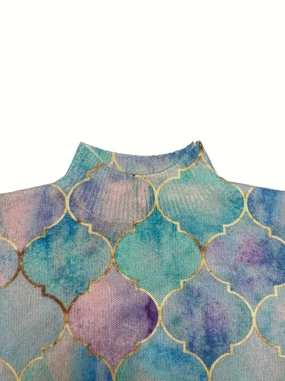 Erica – Pullover Aurora Glow mit goldenen Details