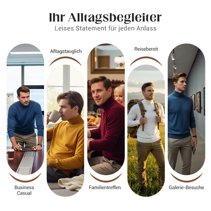 Premium Kaschmirpulli Herren Einfarbig