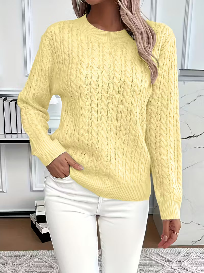 Alessia | Weicher Zopfpullover