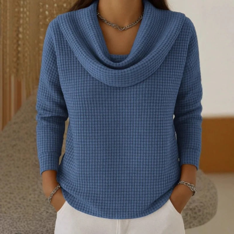 NERI - Weicher Waffel Strickpullover