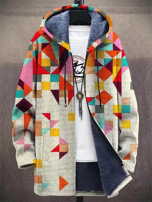 Aria™ | Luxuriöse kunstinspirierte Kapuzenjacke mit Reißverschluss