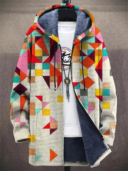 Aria™ | Luxuriöse kunstinspirierte Kapuzenjacke mit Reißverschluss