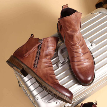 Victor | Komfortable, atmungsaktive Herrenstiefel mit Reißverschluss