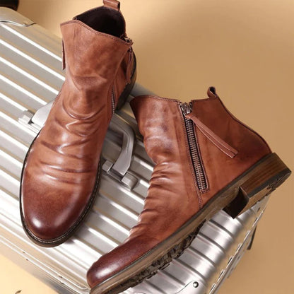 Victor | Komfortable, atmungsaktive Herrenstiefel mit Reißverschluss