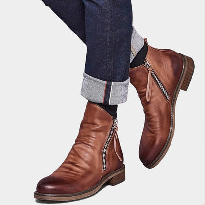 Victor | Komfortable, atmungsaktive Herrenstiefel mit Reißverschluss