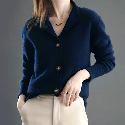 Strickjacke mit Stehkragen für Damen