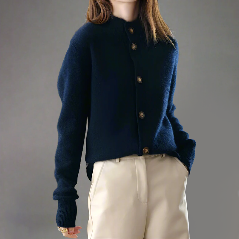 Strickjacke mit Stehkragen für Damen