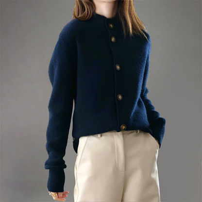 Strickjacke mit Stehkragen für Damen