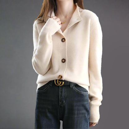 Strickjacke mit Stehkragen für Damen