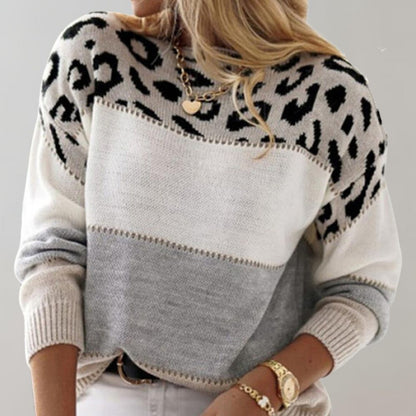 Charlene – Freizeitpullover mit Leopardenmuster