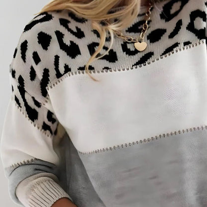 Charlene – Freizeitpullover mit Leopardenmuster