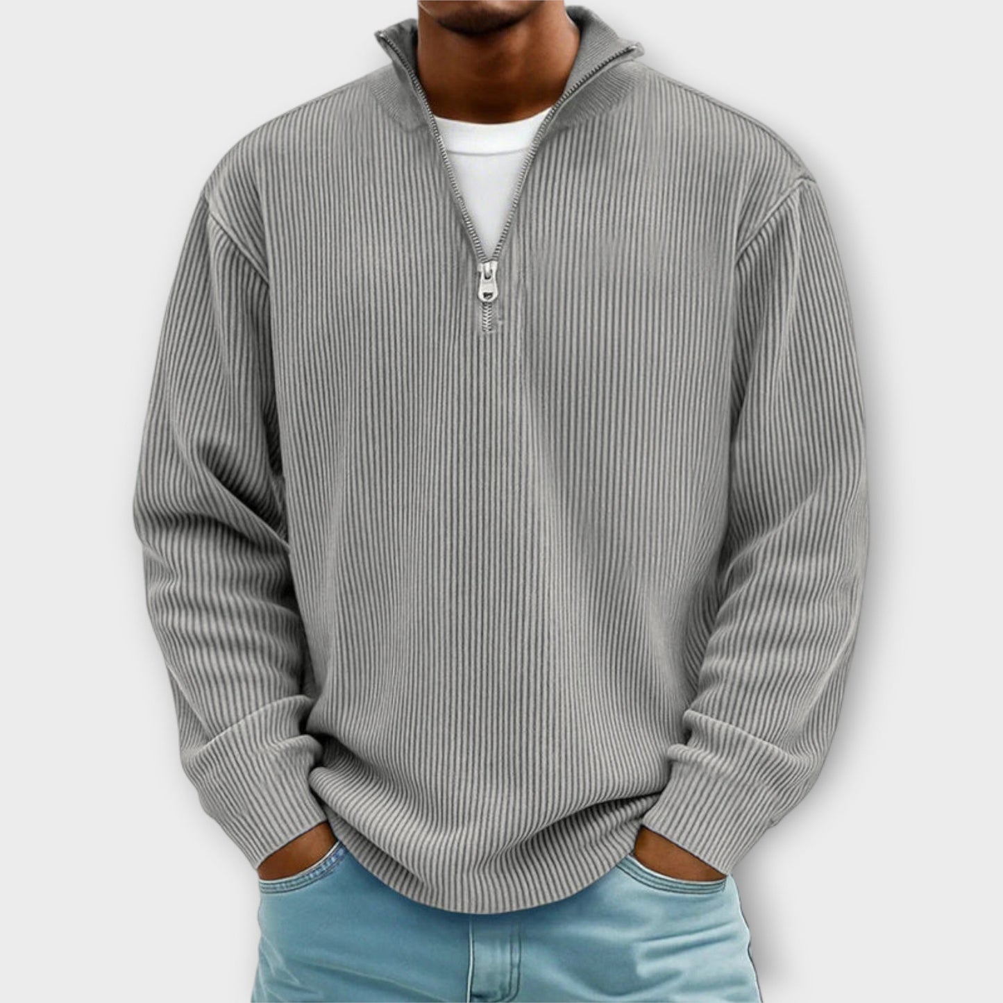 CLIFF™|TRENDY ZIP-PULLOVER