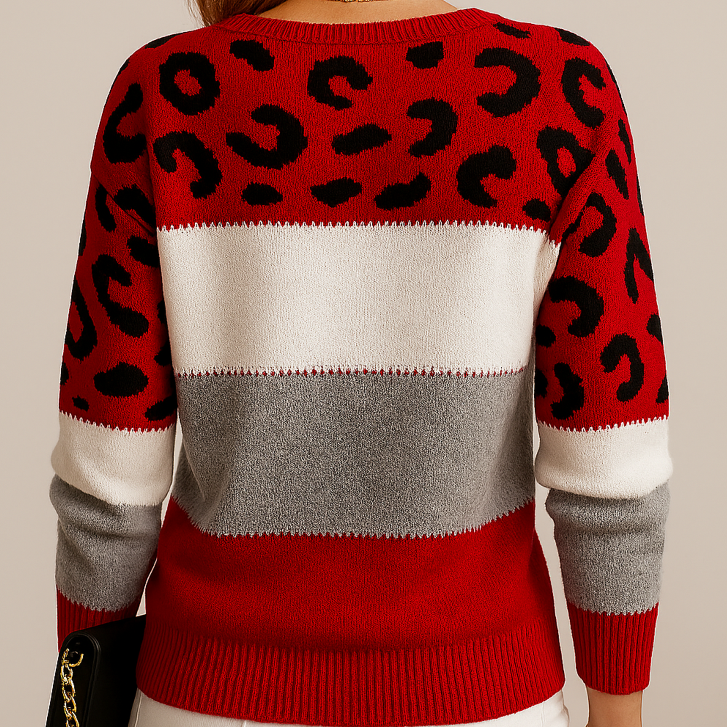 Charlene – Freizeitpullover mit Leopardenmuster