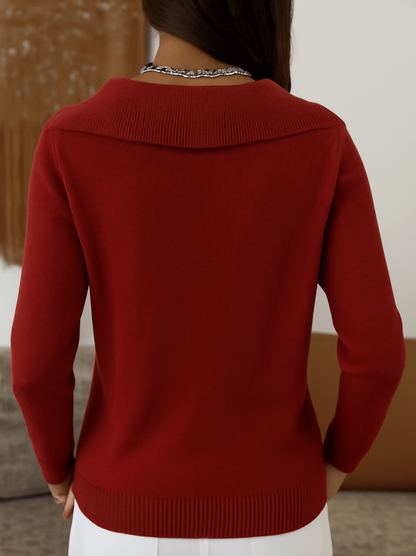 Lucy | Warmer Pullover mit weichem Kragen