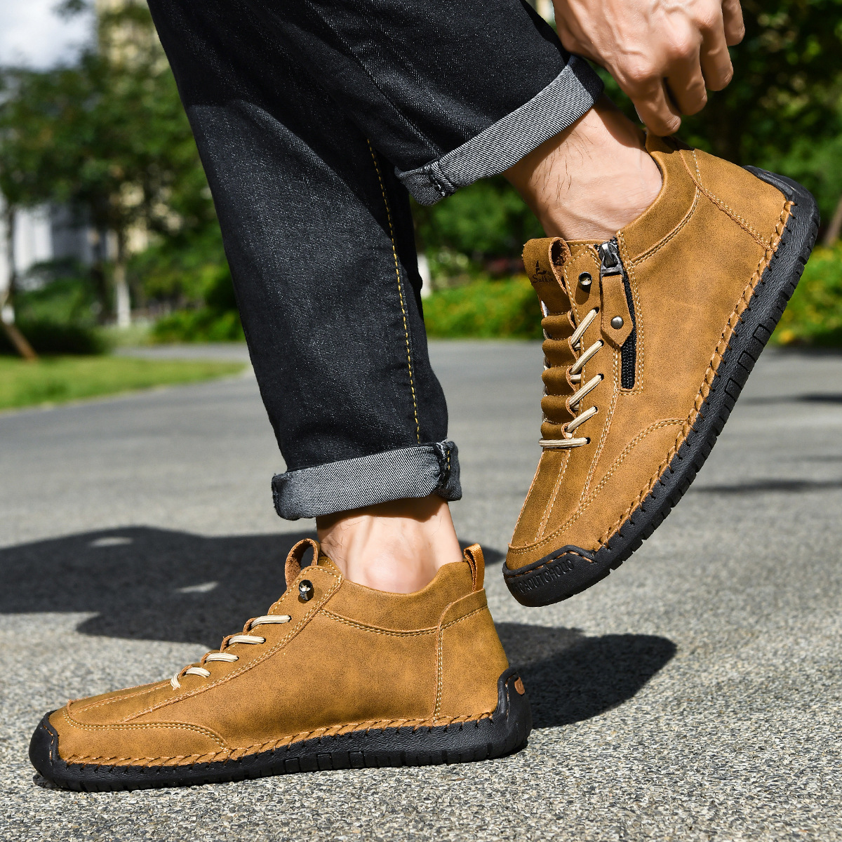 Josh | Herren-Nubukschuhe mit Reißverschluss