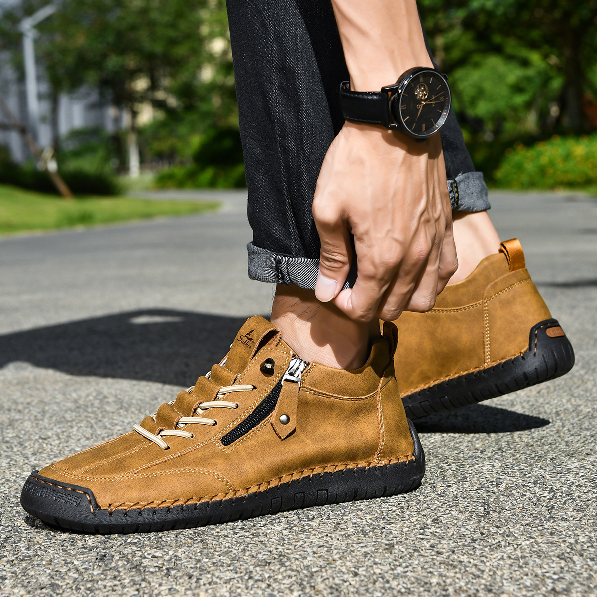 Josh | Herren-Nubukschuhe mit Reißverschluss