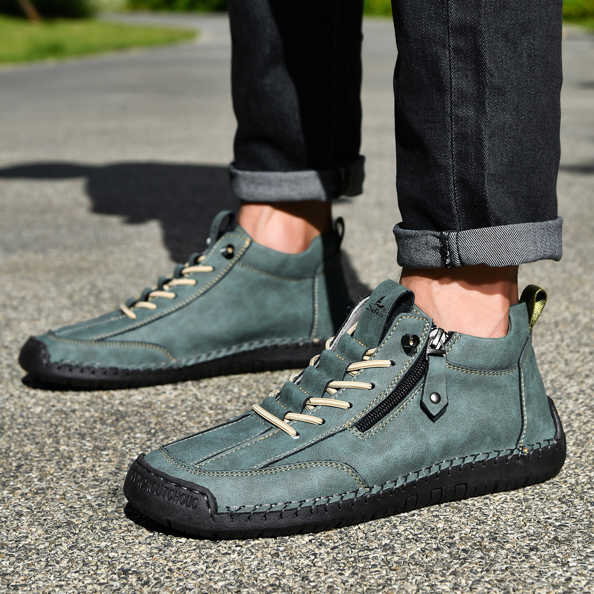 Josh | Herren-Nubukschuhe mit Reißverschluss