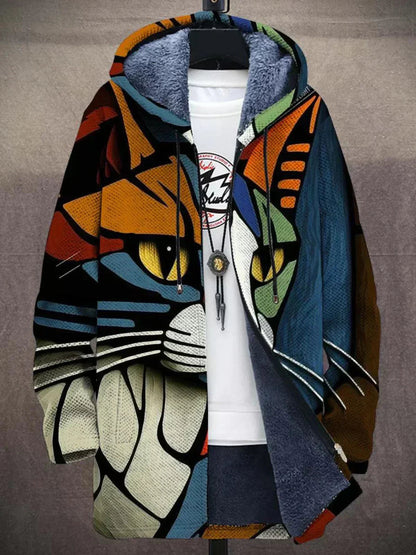 Elouera™ | Luxuriöse kunstinspirierte Kapuzenjacke mit Reißverschluss