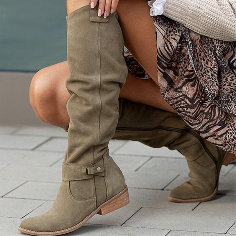 Zavira | Elegante, warme Wildlederstiefel für Damen