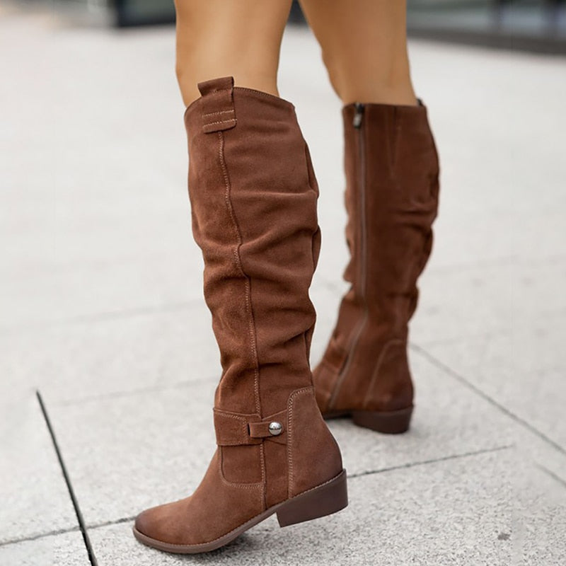 Zavira | Elegante, warme Wildlederstiefel für Damen