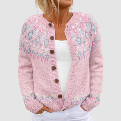 SARAH - Lockere Strickjacke mit Muster