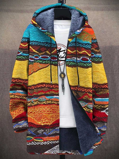 Jindalee™ | Luxuriöse kunstinspirierte Kapuzenjacke mit Reißverschluss
