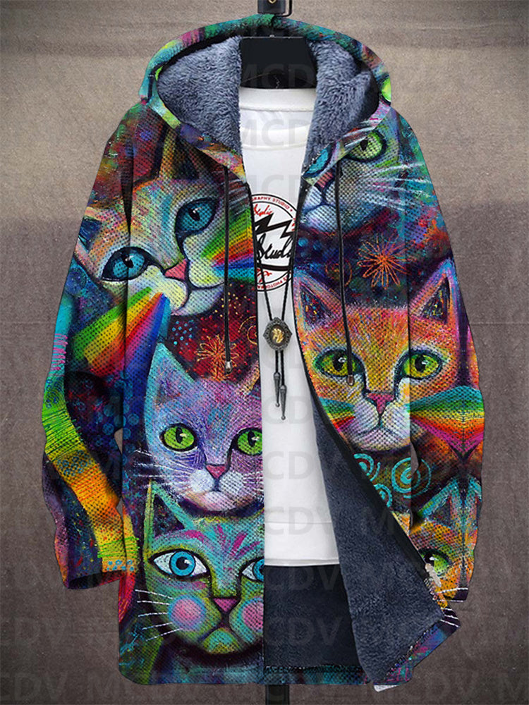Kalanos™ | Luxuriöse kunstinspirierte Kapuzenjacke mit Reißverschluss