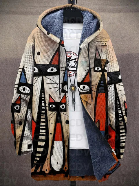 Kiara™ | Luxuriöse Kunstinspirierte Kapuzenjacke mit Reißverschluss