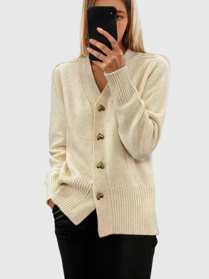 Lyddia | Cardigan mit Herzknöpfen