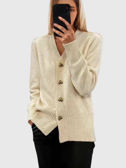 Lyddia | Cardigan mit Herzknöpfen