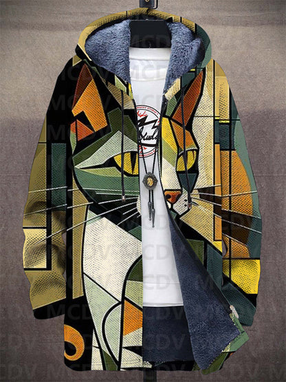 Lowanna™ | Luxuriöse kunstinspirierte Kapuzenjacke mit Reißverschluss