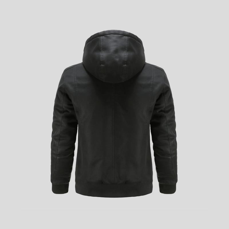 LANCE™|LEDERJACKE MIT KAPUZE