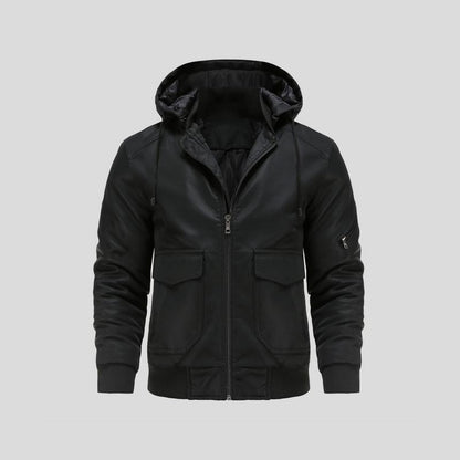 LANCE™|LEDERJACKE MIT KAPUZE