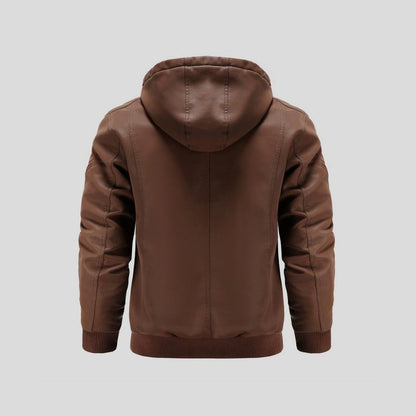 LANCE™|LEDERJACKE MIT KAPUZE