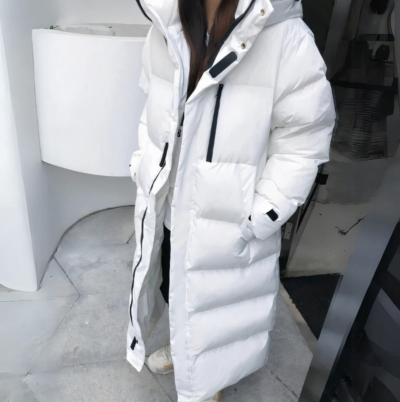 Akazie - Stilvolle und Winddichte Lange Jacke für Frauen