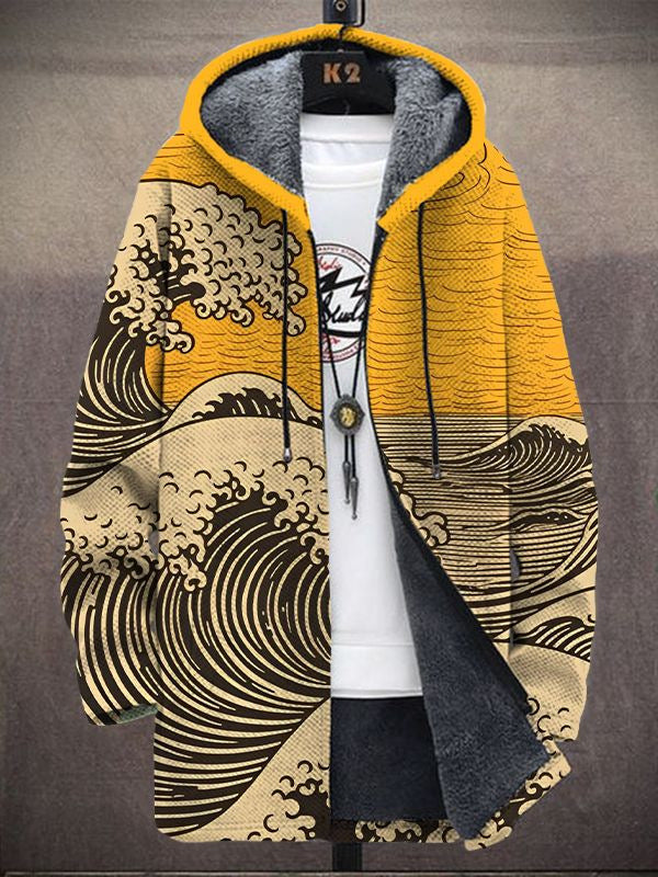 Nálha™ | Luxuriöse kunstinspirierte Kapuzenjacke mit Reißverschluss