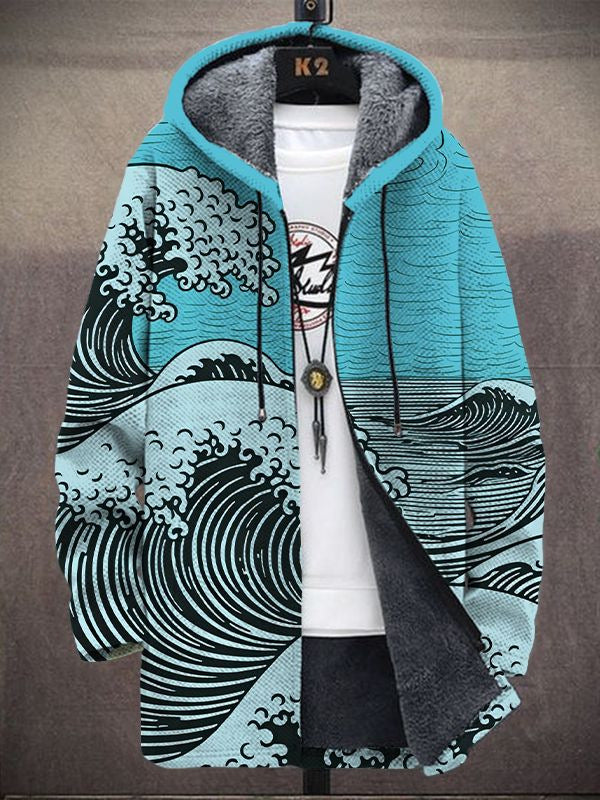 Nálha™ | Luxuriöse kunstinspirierte Kapuzenjacke mit Reißverschluss